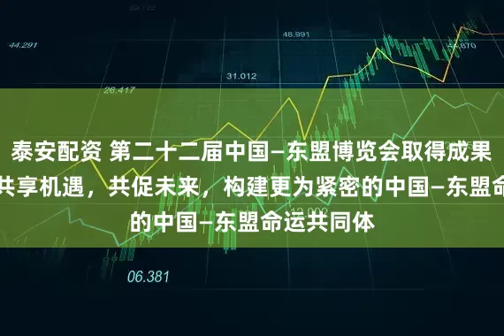 泰安配资 第二十二届中国—东盟博览会取得成果超700项 共享机遇，共促未来，构建更为紧密的中国—东盟命运共同体